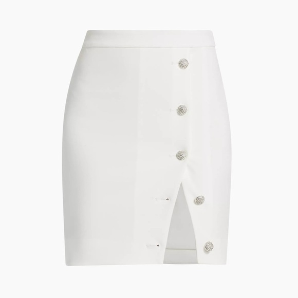 Generation Love Dresses & Skirts - GENERATION LOVE Tanya Crepe Skirt White Side Slit Women Size 4 $265 MSRP NWT